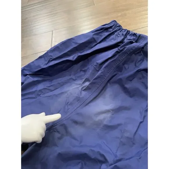 Vintage 90s Patagonia Mens Blue Nylon Waterproof Ankle Zip Rain Pants Size L